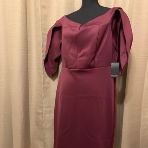 Eloquii Tulip Sleeve Off the Shoulder Dress PLUS